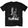 Hip Hop Tupac 2pac Print T-Shirt Mode lässig Rapper Tupac Kurzarm Rundhals ausschnitt plus Größe