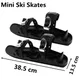Mini-Ski-Skates für Schnee die kurzen Ski board Snow blades hochwertige verstellbare Bindungen