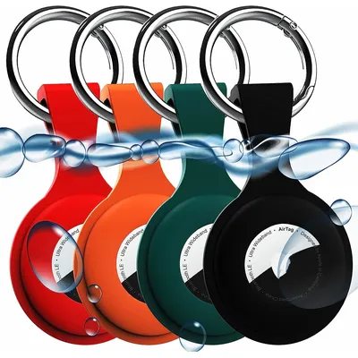 Abdeckung für Apple Airtags Hülle, flüssiges Silikon, Schutzhülle, Tracker, Zubehör, kratzfeste Hülle, Schlüsselanhänger, Air-Tag-Hülle