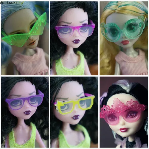 Bunte Kunststoff Gläser Sonnenbrille Für Monster High Puppe Brillen Für MH Puppen Je Nach Hoch
