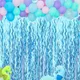 Dekoration Ballon Regen Vorhang blau Wasser Welligkeit 2m x 1m Party Mode Accessoire für