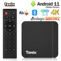 Original tanix w2 tv box amlogic s905w2 2gb/4gb ram 16gb 32gb 64gb rom h.265 3d av1 bt 5 0 2 4g 5g