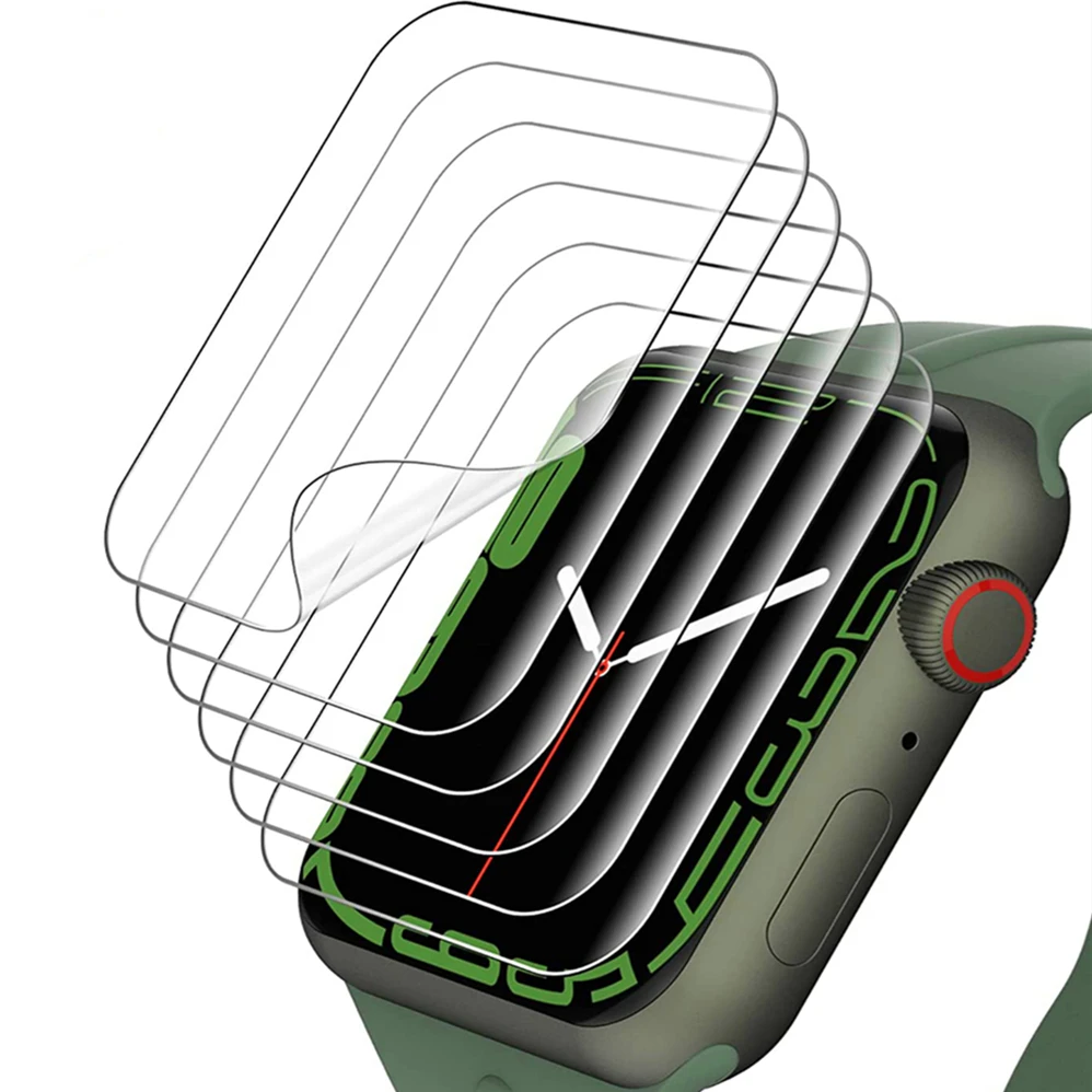 Weiche Hydrogel-Displayschutzfolie für Apple Watch 7 6 SE 5 4 3 40 mm 44 mm 42 mm 38 mm, kein Glas für iWatch 8 Ultra 41 mm 45 mm 49 mm Image