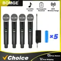 Bomge 4-Kanal-Funkmikrofon Karaoke-Mikrofon Fest frequenz mit wiederauf ladbarer Empfänger batterie