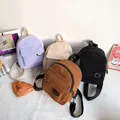 Mode Frauen Mini Rucksack Cord Handtaschen einfache einfarbige Rucksäcke Student Bücher taschen