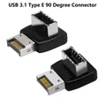 Adattatore connettore USB USB3.1 Tipo-E Custodia adattatore convertitore da 90 gradi Presa anteriore di tipo C Connettore della scheda madre del computer desktop
