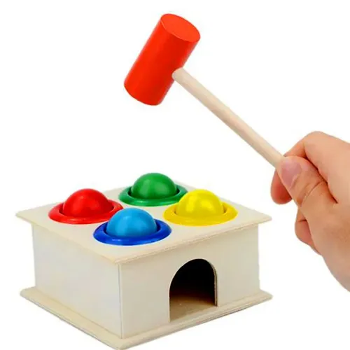 1 Satz Holz spielzeug Hammer ball Hammer Box Kinder Spaß Kinder spielen Hamster Spiel Puzzle