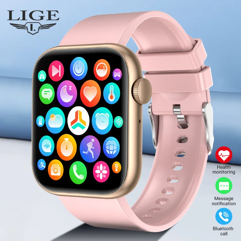 2023 lige smart watch frauen männer amoled hd uhr herzfrequenz sport uhr reloj inteli gentes für bluetooth call smartwatch huawei Image