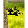 Puppe Zwerg Baum Plug Outdoor Dekoration Pflanze Dekor Metall Gnom Zwerg Garten Statue Silhouette