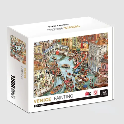 70*50cm Erwachsenen Puzzle 1000 Stück Papier Puzzles die Venedig berühmte Mal serie Lernen Bildung