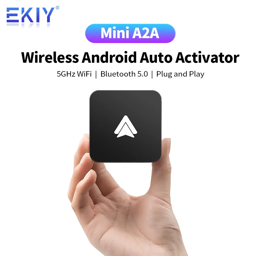 EKIY A2A Wired zu Wireless Android Auto Adapter Für Wired Android Auto Autos Smart Ai Box Bluetooth WiFi Spotify Auto Connect Karte Image