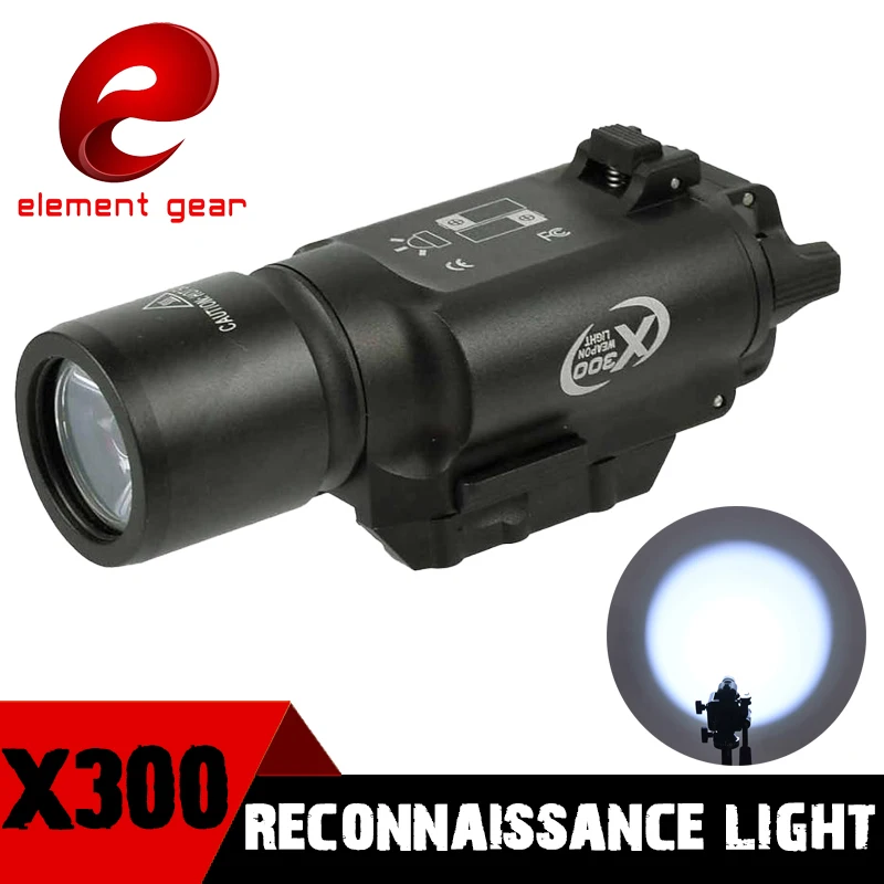 ELEMENT GEAR Tactical X300 Marker Gear Waffe Taschenlampe Metall LED Recon Licht montiert auf 20 mm Schiene Image