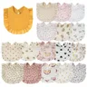 Bavaglino bavaglino bavaglino stile coreano bavaglino floreale neonati asciugamano Saliva panno di