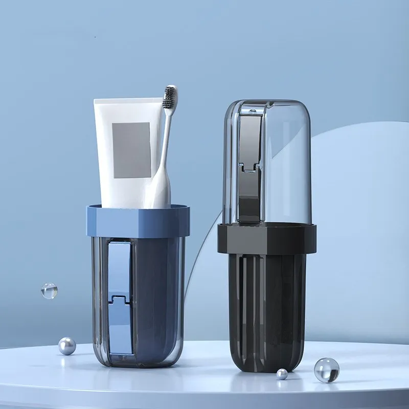 Tragbare Zahnbürste Lagerung Fall Zahnpasta Halter Box Organizer Haushalt Lagerung Tasse Für Outdoor Reise Bad Zubehör