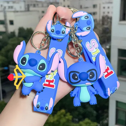 Lilo & Stich Spielzeug Schlüssel bund Anime Stich Anhänger Schlüssel bund süße Schlüssel anhänger