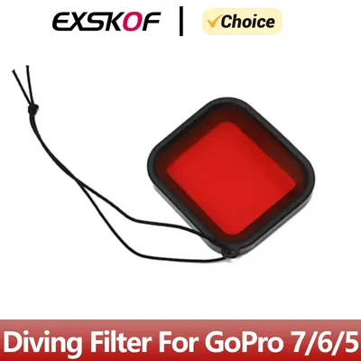 Wasserdichtes Gehäuse, Filter, Tauchfilter, Rot, Rosa, Lila, Filter für GoPro Hero 7, 6, 5, GoPro Action-Kamera-Zubehör