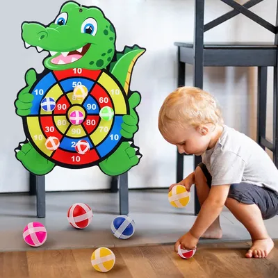 Kinder-Lernspiele, Dartscheibe, Babyspielzeug, Stickey-Ball, Dart, Indoor-Sport, Kinder-Montessori-Spiele für Kinder von 3 bis 7 Jahren Image