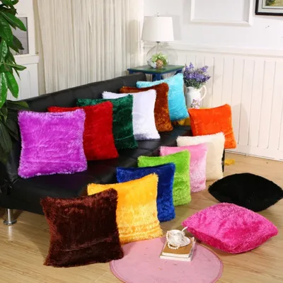 Kissen bezug kurze Plüsch bequeme und weiche Sofa Dekoration Haushalts produkte moderne Minimalismus Image