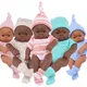 Schwarze wieder geborene Puppen afrikanische wieder geborene Baby puppe 20cm Puppen Baby wieder