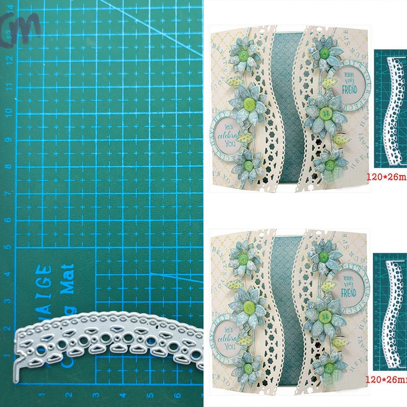 Handwerk metall schneiden stirbt geschnitten sterben form Welle Streifen Grenze serie rahmen sammelalbum papier handwerk messer form klinge punsch schablonen sterben Image