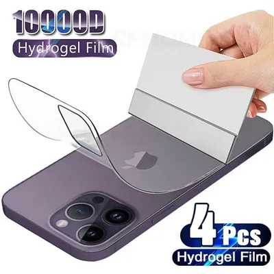 4PCS Hydrogel Film Für iPhone 12 13 14 Pro Max Screen Protectors Für iPhone 11 12 13 14 6 7 8 Plus XR XS MAX Zurück Film Nicht Glas