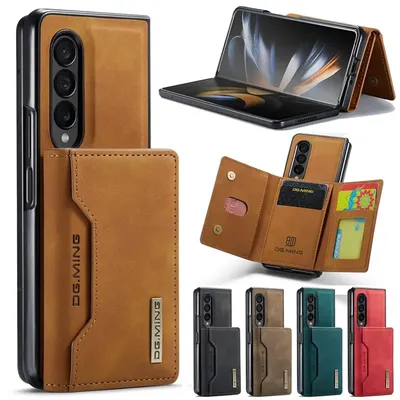 Luxuriöse magnetische Flip-Leder-Handyhülle für Samsung Galaxy Z Fold 5 Z Fold 4 Fold3 Wallet Card Cover für Galaxy Z Fold 4