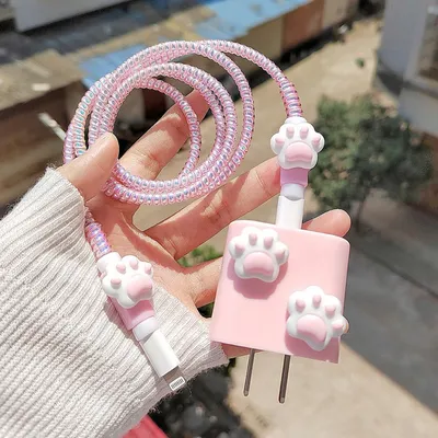 Katze Pfote Ladegerät Kabel Schutzhülle Für Apple 18/20w Ladegerät Fall Anwendbar auf IPhone 14/13 Daten kabel Kopf Biss Schutz Shell
