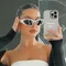 Mode Punk Brille y2k Luxusmarke Sonnenbrille Frauen wickeln Sonnenbrille 2000's Sonnenbrillen Brillen uv400 weibliche Brillen