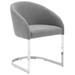 Modern Fabric Upholstered Dining Chairs, Boucle Arm Side Chair - 30" H x 22.2" W x 21.7" D