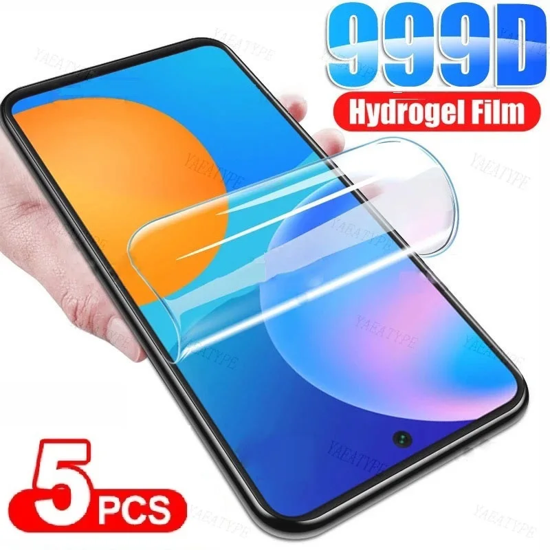 5PCS Hydrogel Film für Huawei P Smart Pro Z S 2021 2020 Plus 2019 2018 Telefon Displayschutzfolie Smartphone