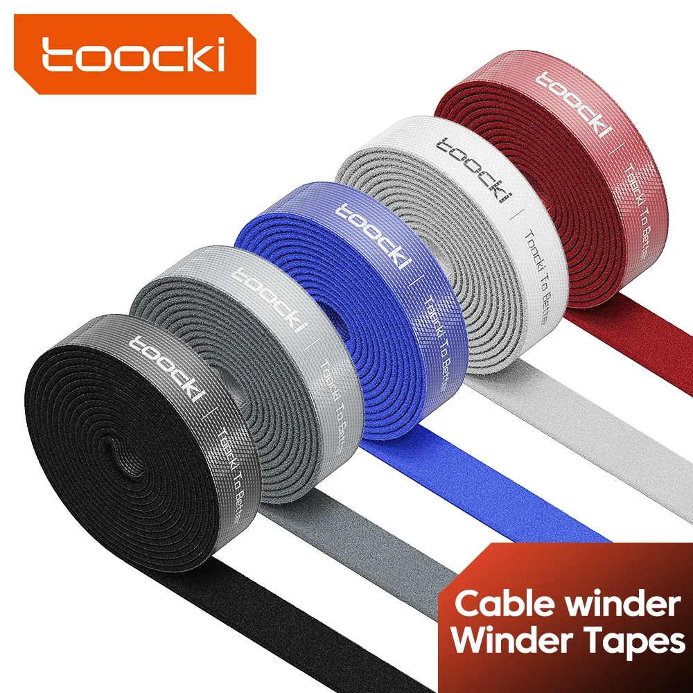 Toocki 5M Kabel Organizer Draht Wickler Krawatten Kopfhörer Maus Kabel Management USB Ladegerät Kabel Schutz Für iPhone Samsung Xiaomi Image