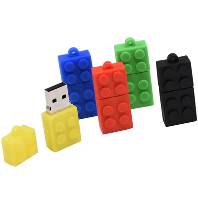 Toy Brick Flash Drive USB-Flash-Laufwerk 64 GB Silikagel Baustein Pendrive Geschenk 32 GB Pen Drive Image