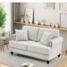 2-seater Sofa Loveseat with Pillows Upholstered Sofa Loveseats with Nailheads
