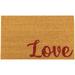 Natural Coir "Love" Outdoor Doormat 18" x 30"