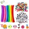 Bastone di peluche / Pompon / Googly Wiggle Eyes Colori arcobaleno Shilly-Stick Giocattoli educativi