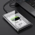 Custodia per HDD trasparente Custodia per disco rigido SATA a USB 3.0 Custodia per HDD esterna da