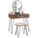 Modern Vanity Table Set w/Lighted Mirror Makeup Dressing Desk w/ Stool