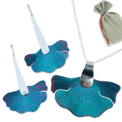 Ocean Betta,'Blue-Toned Titanium and Sterling Silver Curated Gift Set'