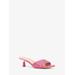 Michael Kors Amal Embellished Faux Suede Kitten Sandal Pink 5