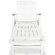 Berkfield Home - Mayfair Sun Lounger with Footrest Plastic White