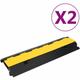 Berkfield Home - Royalton Cable Protector Ramps with 2 Channels 2 pcs 100 cm Rubber