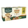 40x100g Turkey Chicken Beef in Gravy Mega Pack Meaty Chunks Winalot Wet Dog Food