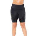 Plus Size Women's Liquid Motion Panel Spliced Bikeshort by Swimsuits For All in Black (Size 20)