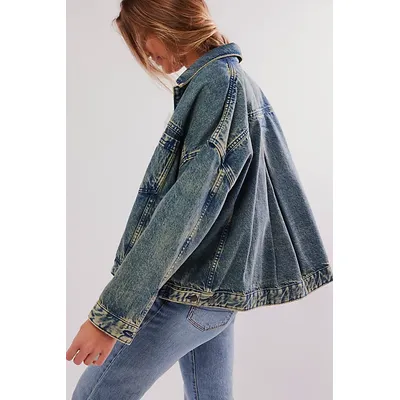We The Free Opal Swing Denim Jacket at Free People in Alchemy, Size: Small