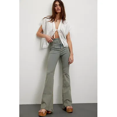 We The Free Jayde Flare Jeans at Free People in Neptune, Size: 30