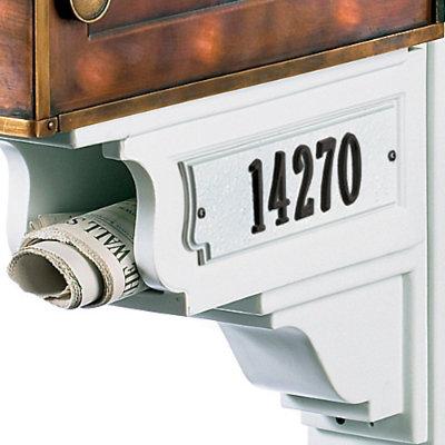 Signature Mailbox Post Plaques, Set Of Two - White/Black - Grandin Road
