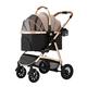 Dog Stroller 3 in 1 Strolling Cart Pet Strollers for Small Medium Dogs Cats with Detachable Carrier for Traveling One-Hand Folding Design Loading 44 LBS (Color : Gold)
