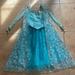 Disney Costumes | Disney Princess Elsa Frozen Dress | Color: Blue/Silver | Size: 7/8