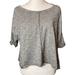 Converse Tops | Converse One Star Women’s Gray Flowing Cropped Top T-Shirt Medium | Color: Gray | Size: M