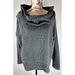 Free People Sweaters | Free People Grey/Black Leopard Print Cowl Neck Sweatshirt, Size Medium | Color: Black/Gray | Size: M